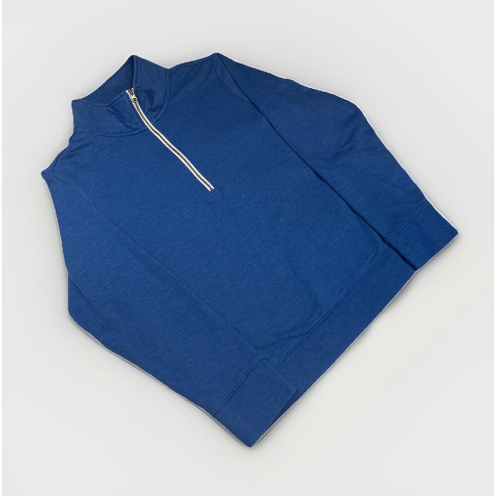 Eddie Bauer Women’s Blue Quarter Zip Pullover Fleece Sweatshirt Lightweight S